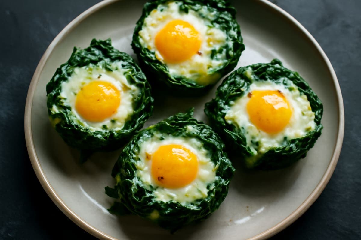Baked Egg & Spinach Cups