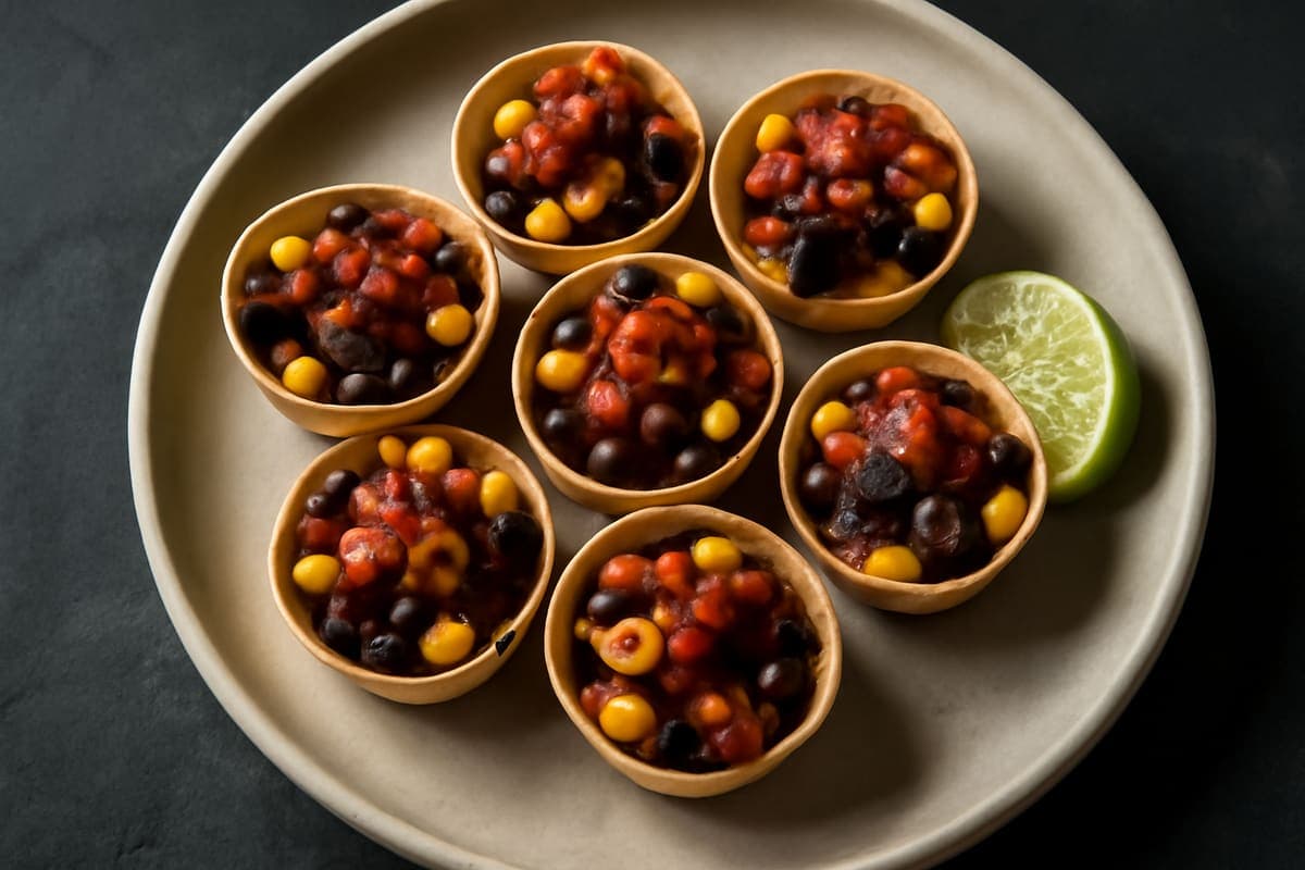 Black Bean & Salsa Cups