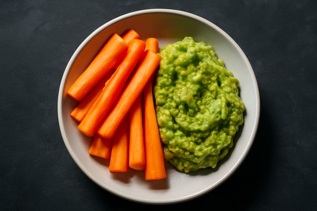 Carrot Sticks with Guacamole