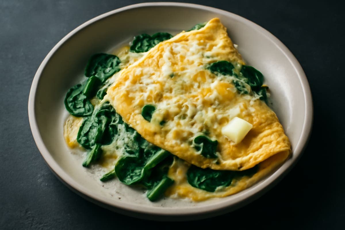 Cheesy Spinach Omelet