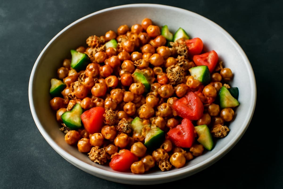 Crispy Chickpea & Turkey Salad