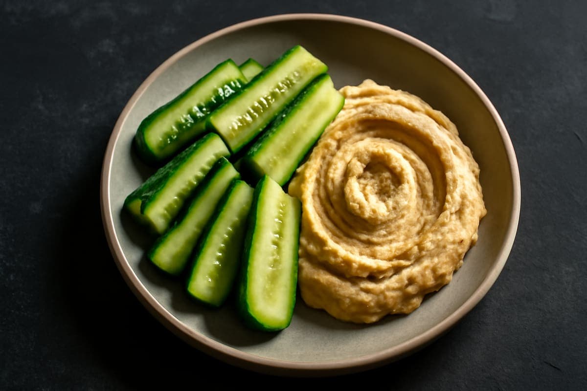 Cucumber and Hummus Snack