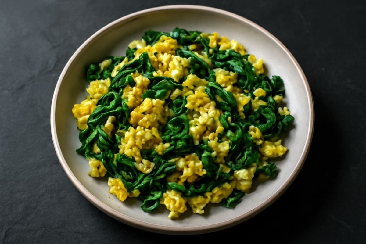 Egg and Spinach Scramble