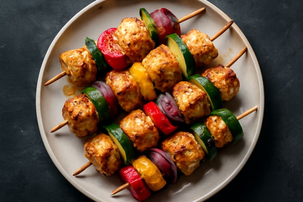 Grilled Chicken & Veggie Kebabs