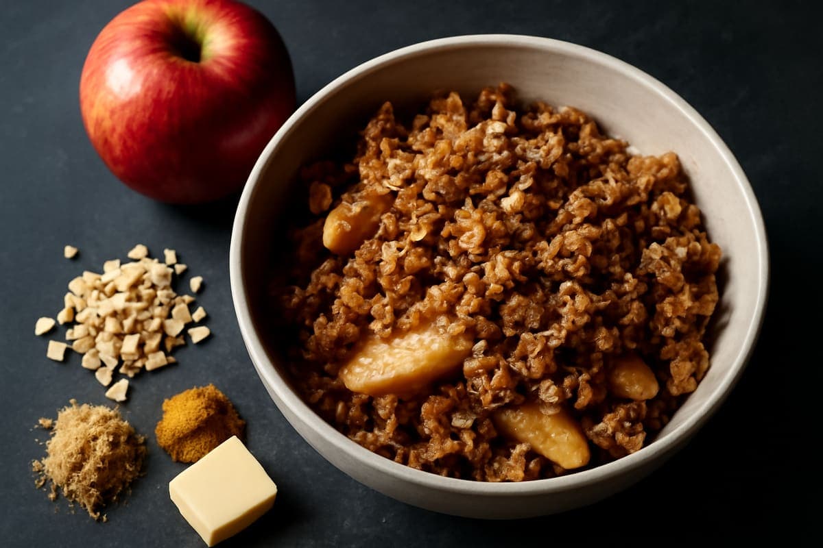 Microwave Apple Crisp