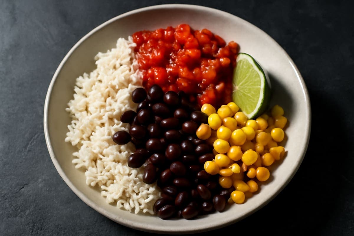 Microwave Rice & Black Bean Bowl