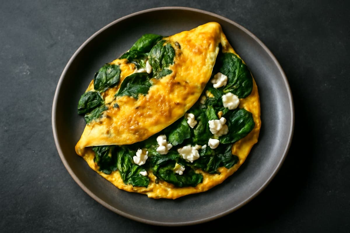 Spinach and Feta Omelette